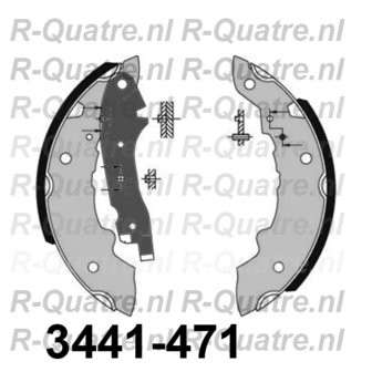 Remvoering (4x) LA+RA  syst. GIRLING 180mm   Zelfstellend