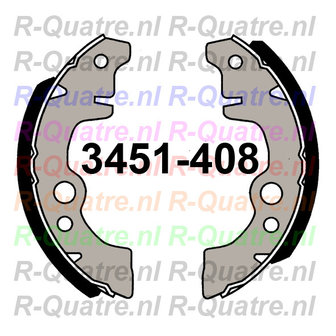 Remvoering (4x) LA+RA  syst. 180 mm  afstelling d.m.v. Stelnokken