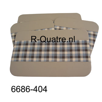 Set deurpanelen (4) Bruin/Beige geblokt