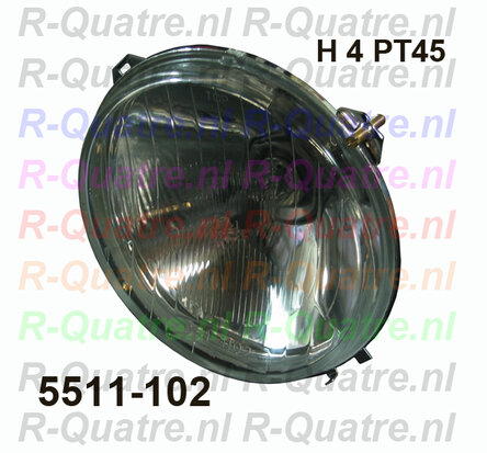 Koplamp reflector H4 (incl H4 PT45 lamp ) prod aftermarket   