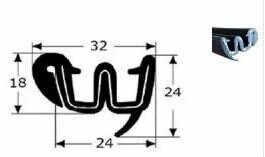 Raamloper t.b.v. R4F6 schuifraam achter L=R