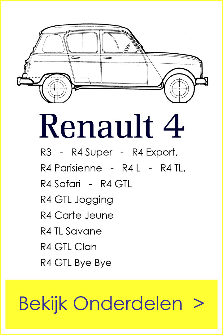 Binnen vriendelijke groet Geleidbaarheid Renault 4 onderdelen - renault4onderdelen.nl