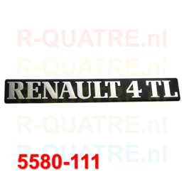 Typeplaatje RENAULT 4 TL