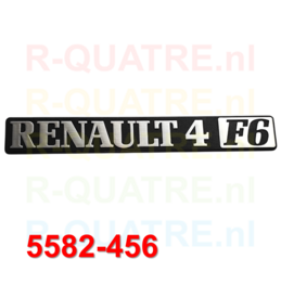 Typeplaatje RENAULT 4F6 