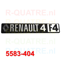 Typeplaatje Renault 4F4
