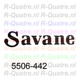 Sticker tekst  " Savane "  (1x)