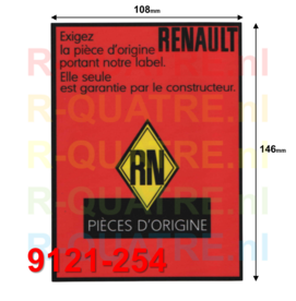 Sticker Renault PIÈCE D'ORIGINE