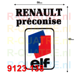 Sticker Renault préconise ELF