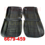 Set bekleding t.b.v. 2 voorstoelen  Zwart Skai